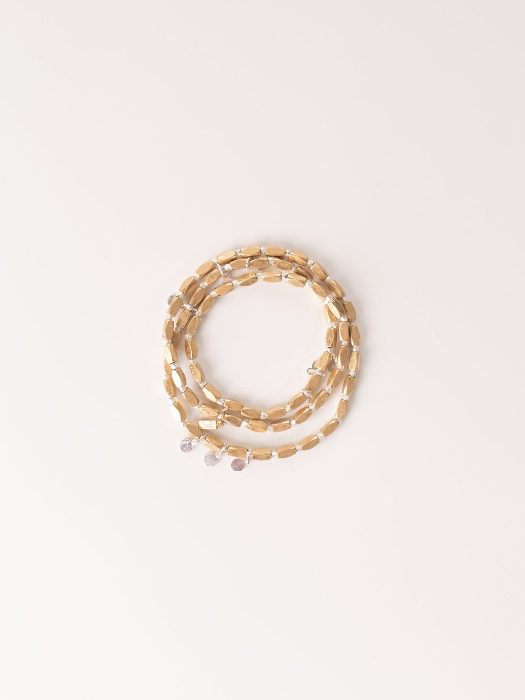 Disc Silver & Gold Metal Wrap Bracelet - Heyday