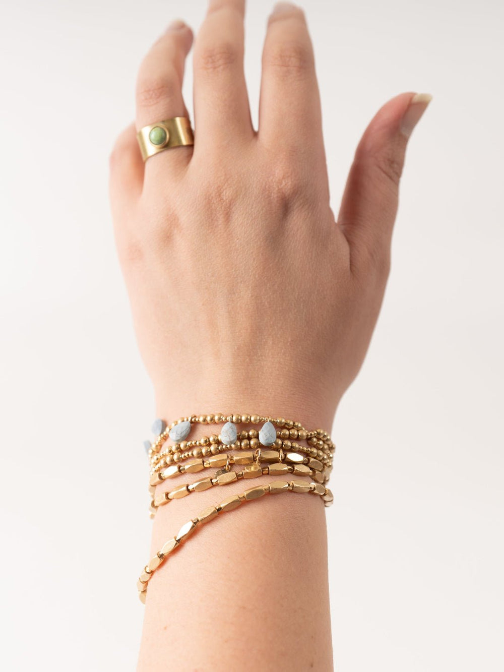 Disc Silver & Gold Metal Wrap Bracelet - Heyday