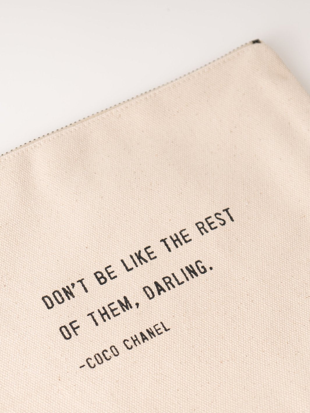 Don't Be Like Them Canvas Zip Pouch - Heyday