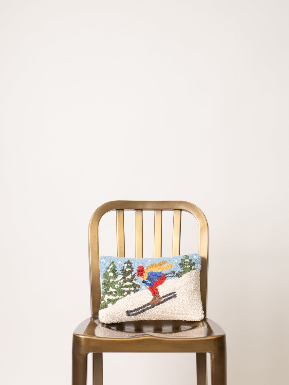 Downhill Skier Hook Pillow - Heyday