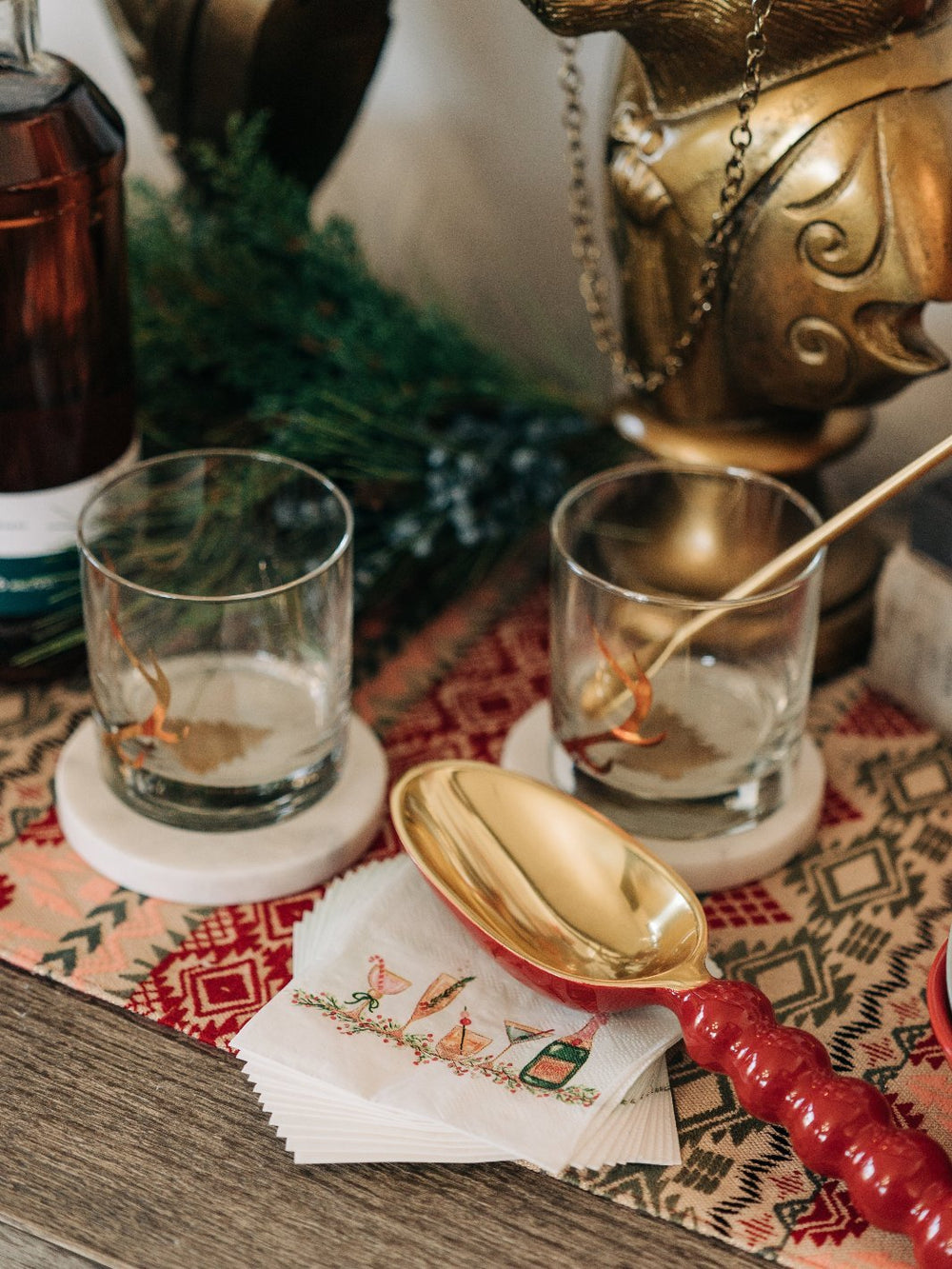 Enameled Red and Gold Scoop - Heyday