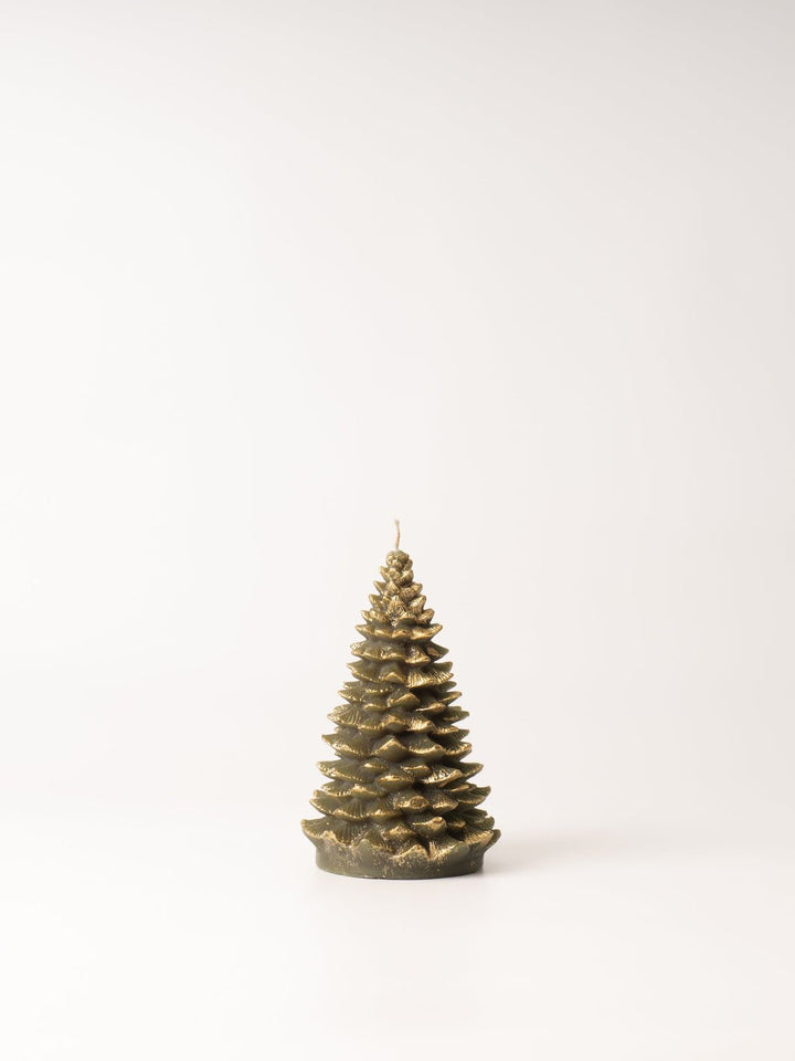 Evergreen Tree Candle with Gold Tips - Heyday