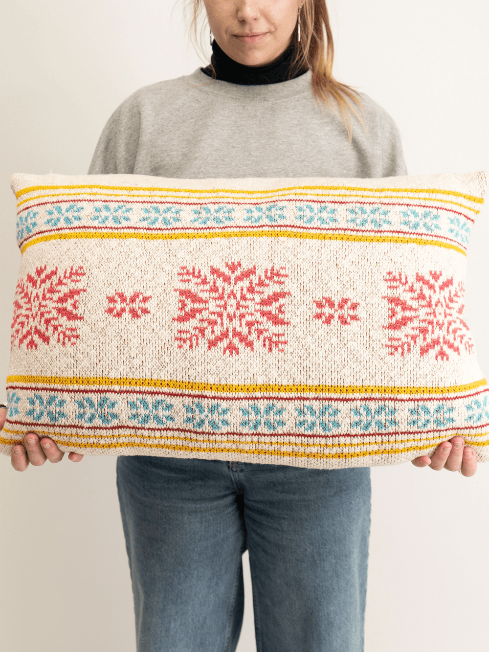 Fairisle Snowflake Lumbar Pillow - Heyday