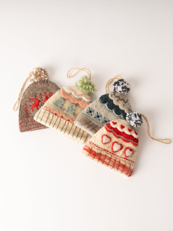 Felt Hat with Pom Pom Ornament - Heyday