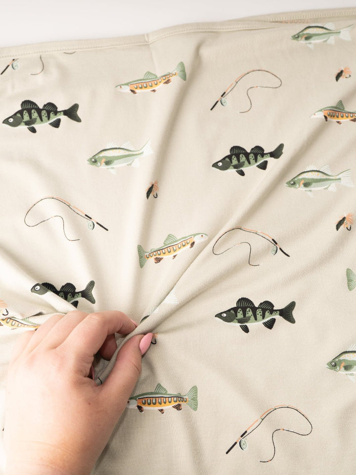 Fishing Swaddle Blanket - Heyday