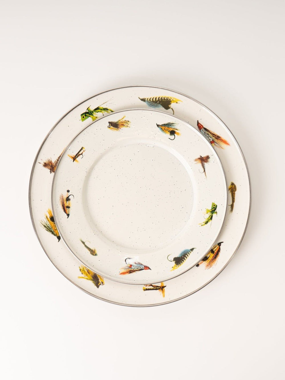 Fly Fishing Enamelware Dinner Plate - Heyday