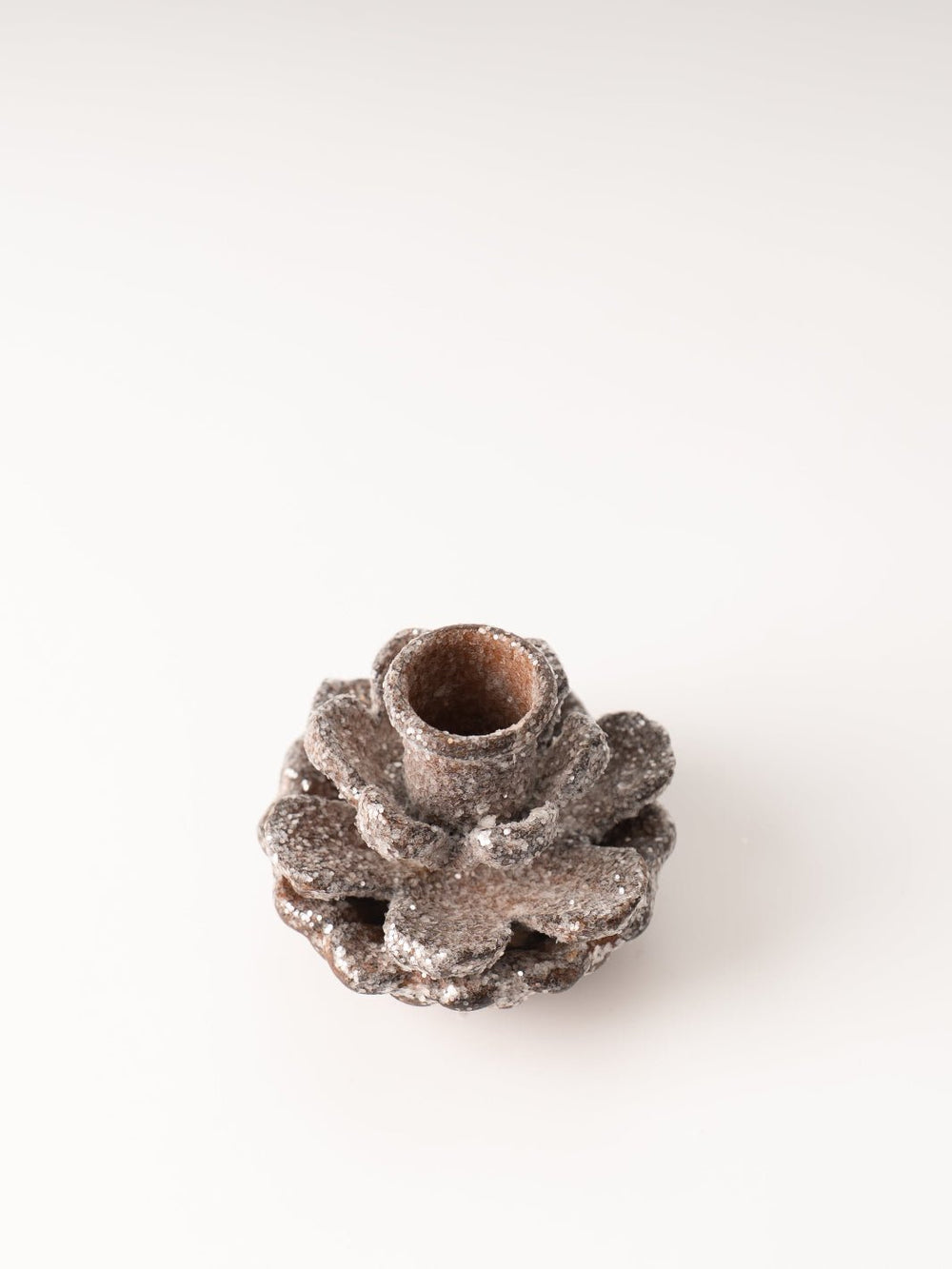 Frosted Pinecone Taper Holder - Heyday