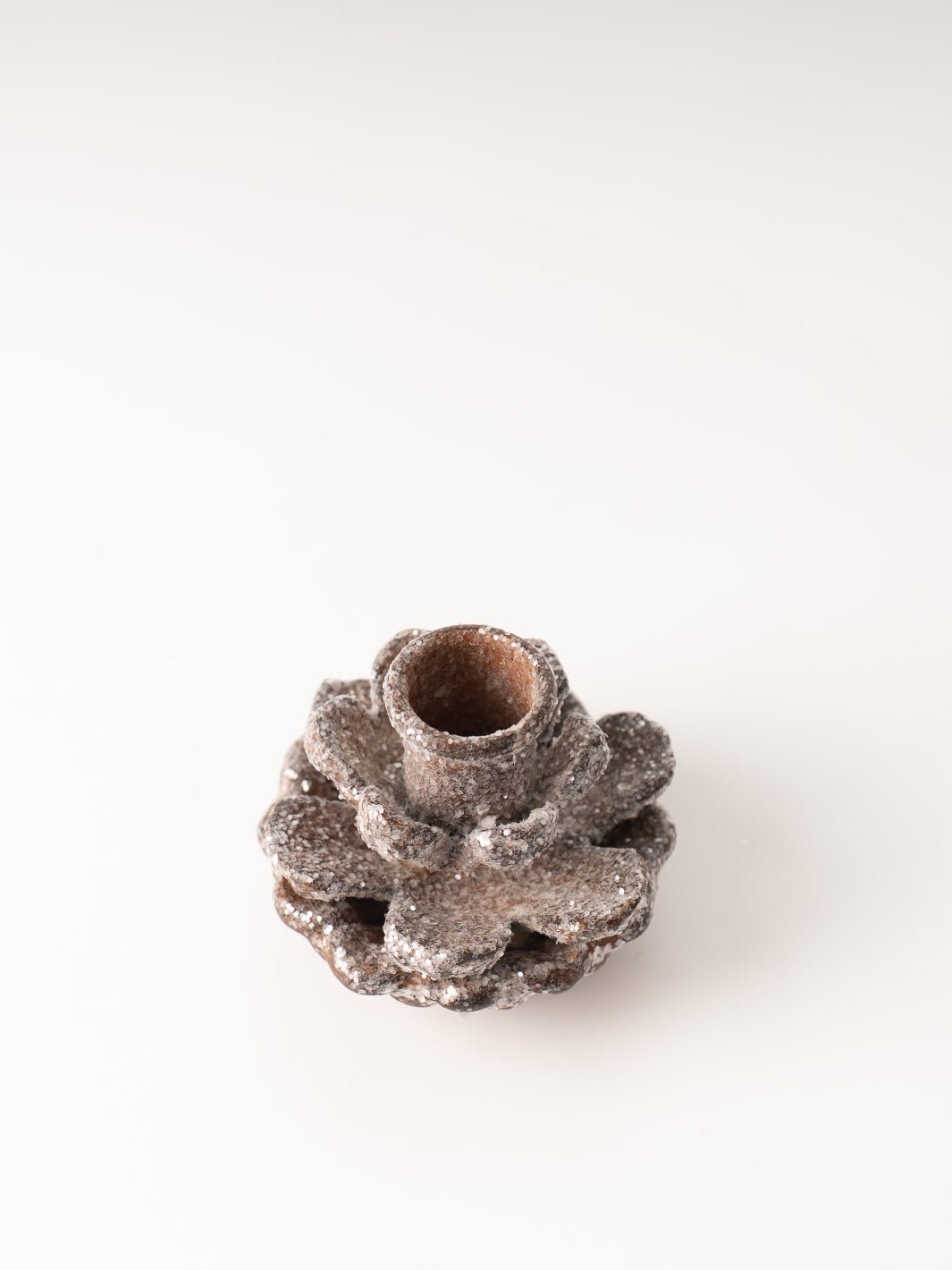 Frosted Pinecone Taper Holder - Heyday