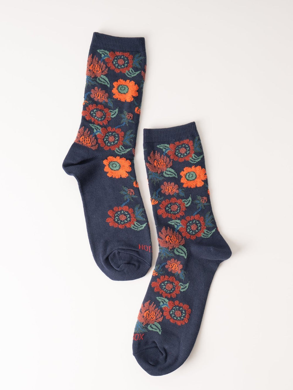 Fuzzy Flowers Crew Socks - Heyday