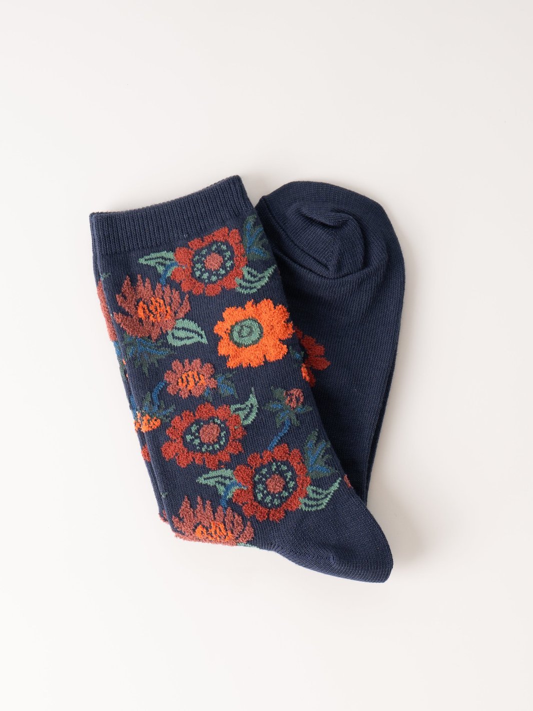 Fuzzy Flowers Crew Socks - Heyday