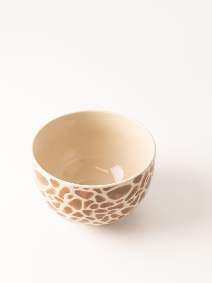 Giraffe Print Stoneware Bowl - Heyday