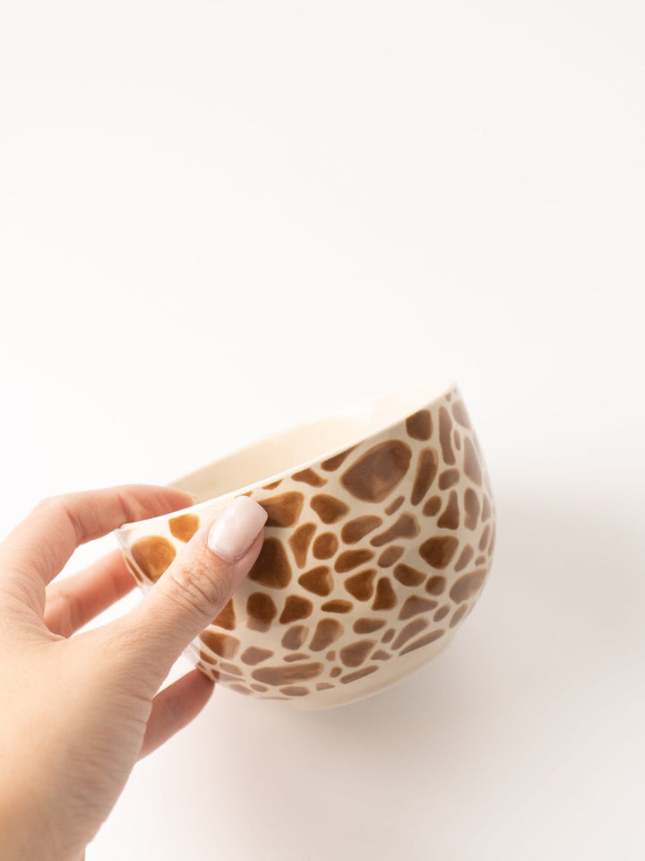 Giraffe Print Stoneware Bowl - Heyday