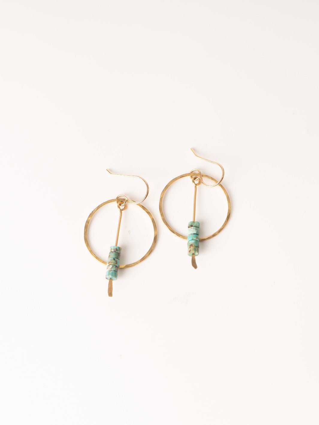 Gold and Turquoise Dress for Success Earrings - Heyday