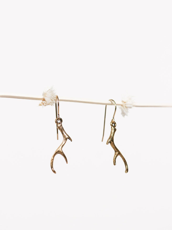 Gold Antler Dangle Earrings - Heyday