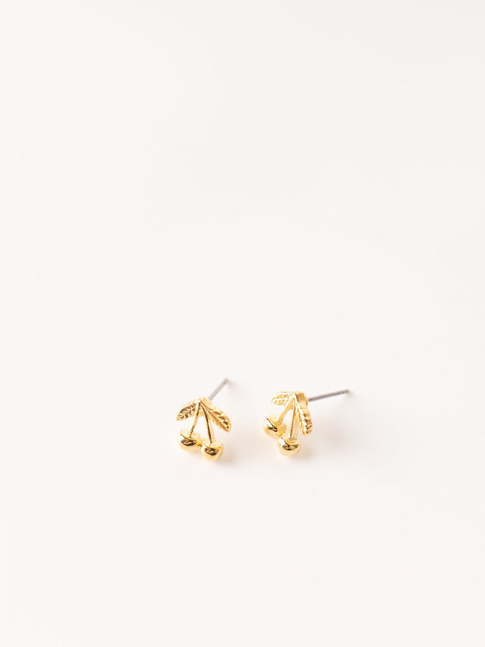 Gold Cherry Stud Earrings - Heyday