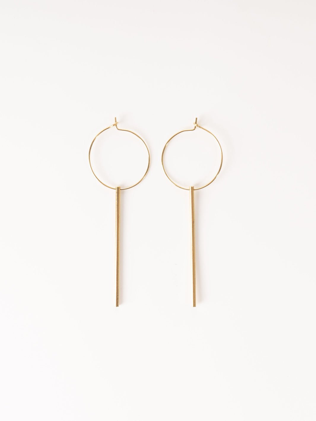 Gold Flux Hoop and Bar Earrings - Heyday