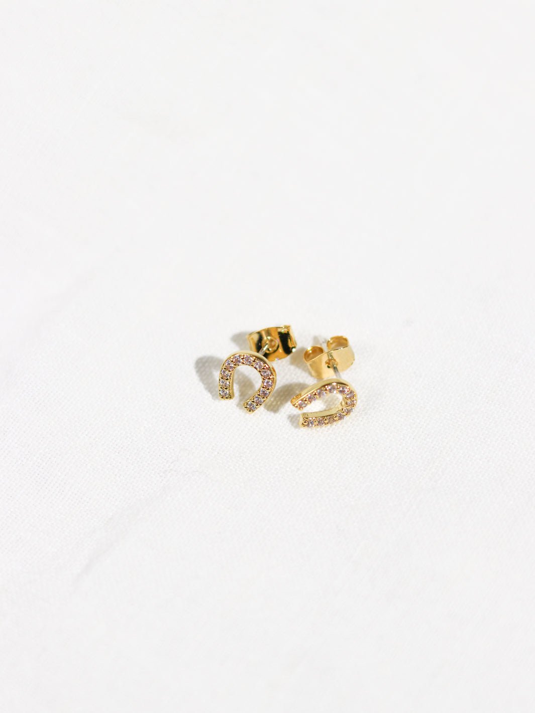 Gold Horseshoe Stud Earrings - Heyday