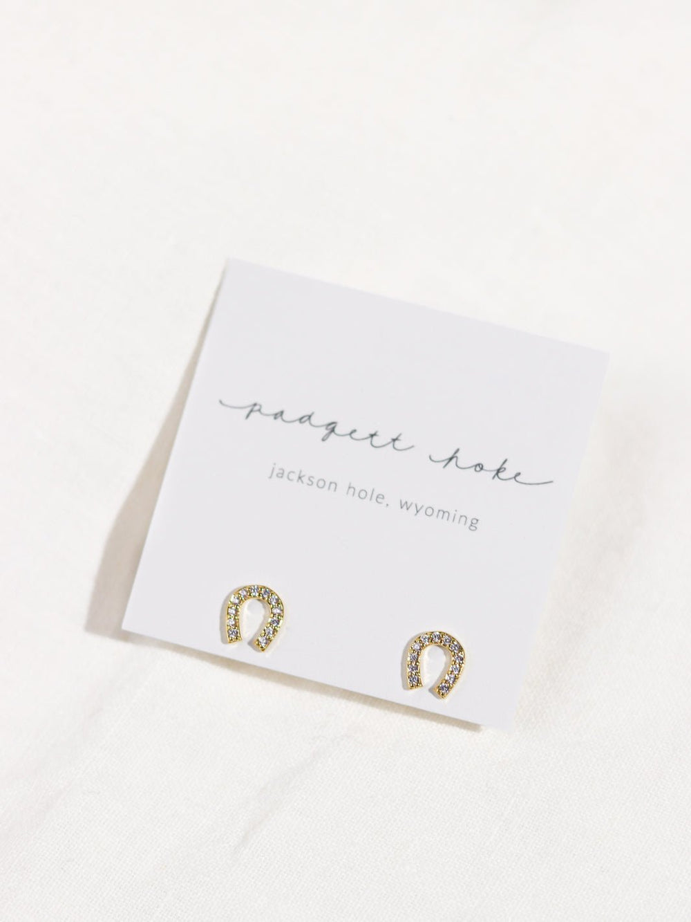 Gold Horseshoe Stud Earrings - Heyday