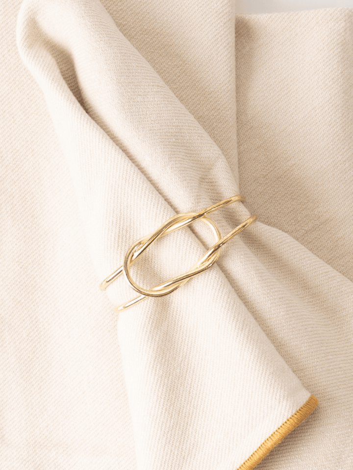 Gold Knot Napkin Ring Set - Heyday