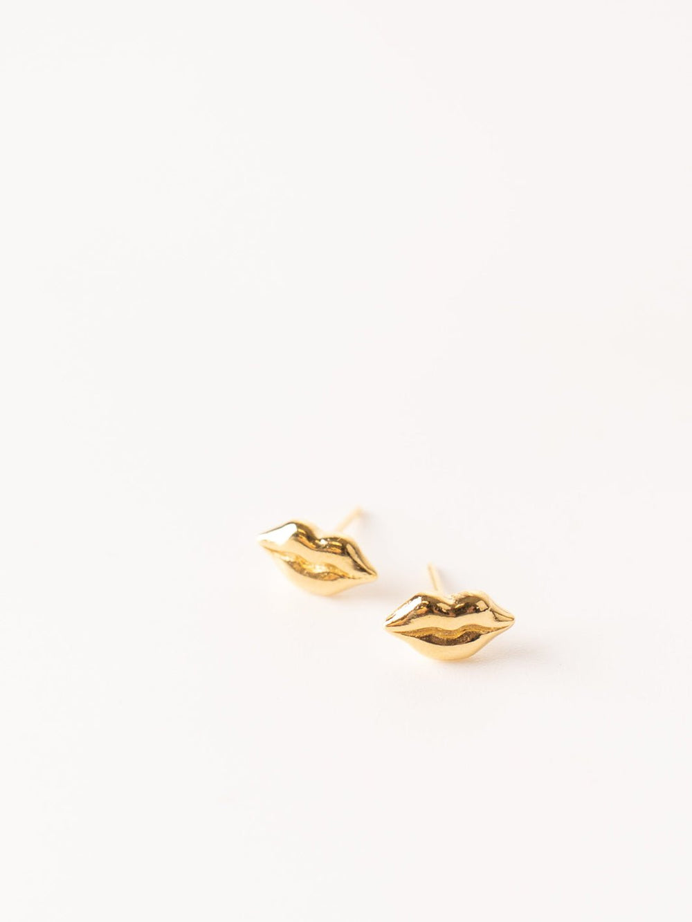 Gold Lips Stud Earrings - Heyday