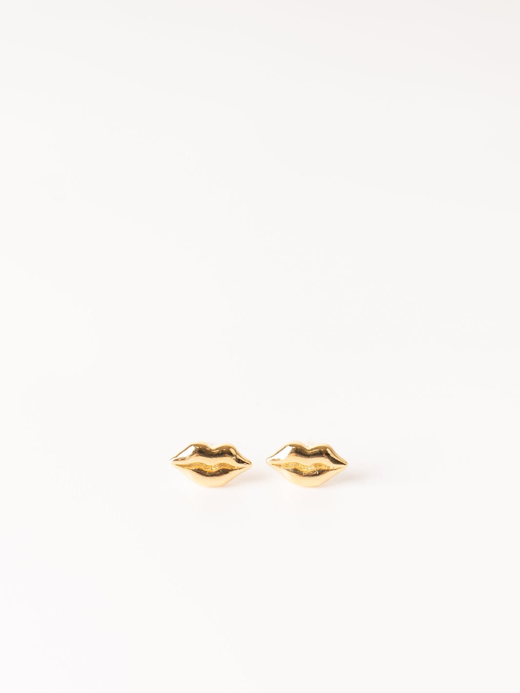 Gold Lips Stud Earrings - Heyday