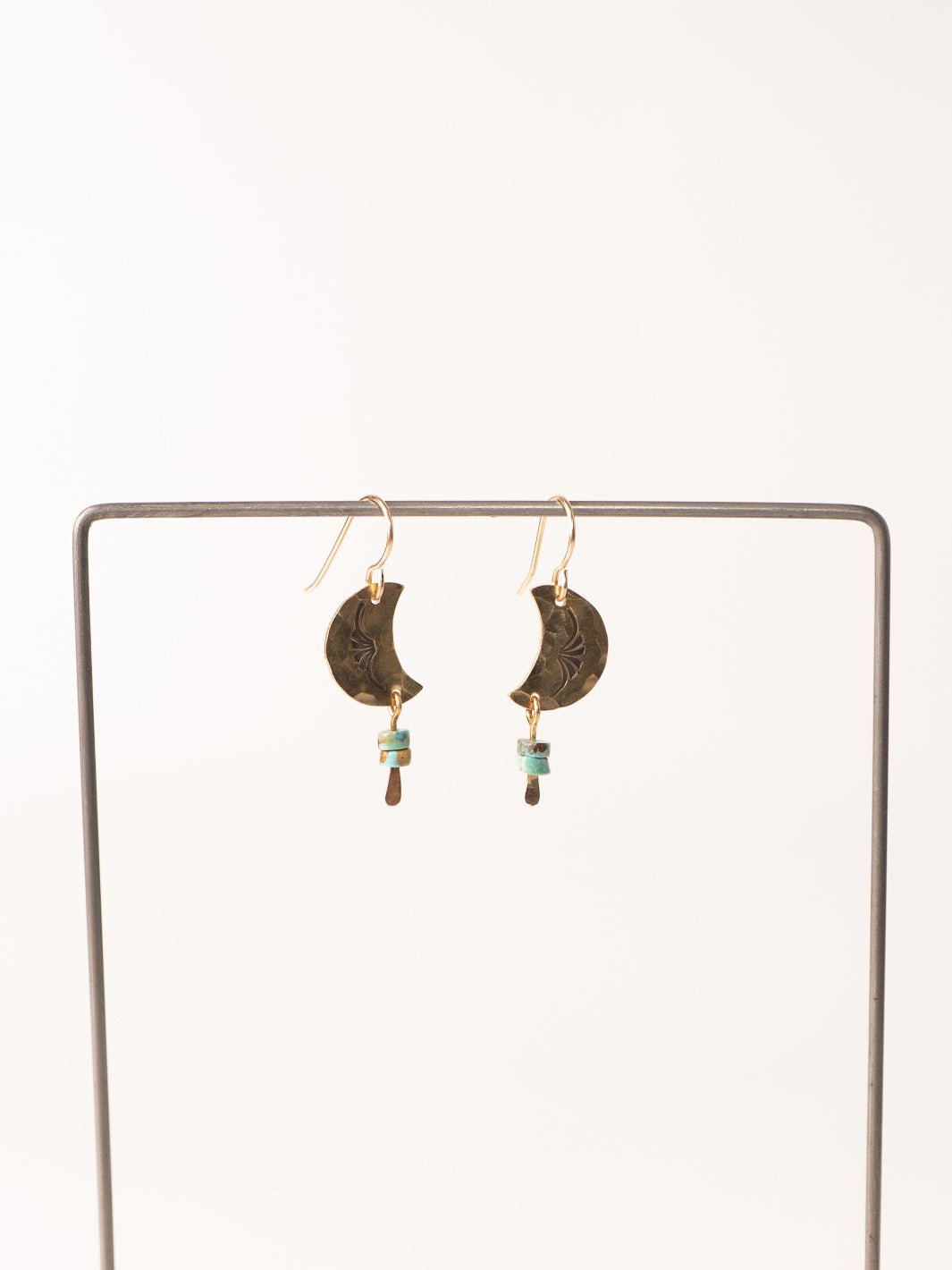 Gold Luna Turquoise Earrings - Heyday