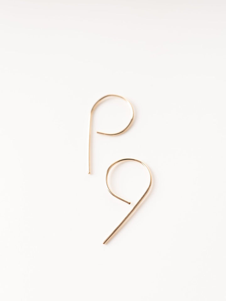 Gold Mini Swoop Earrings - Heyday