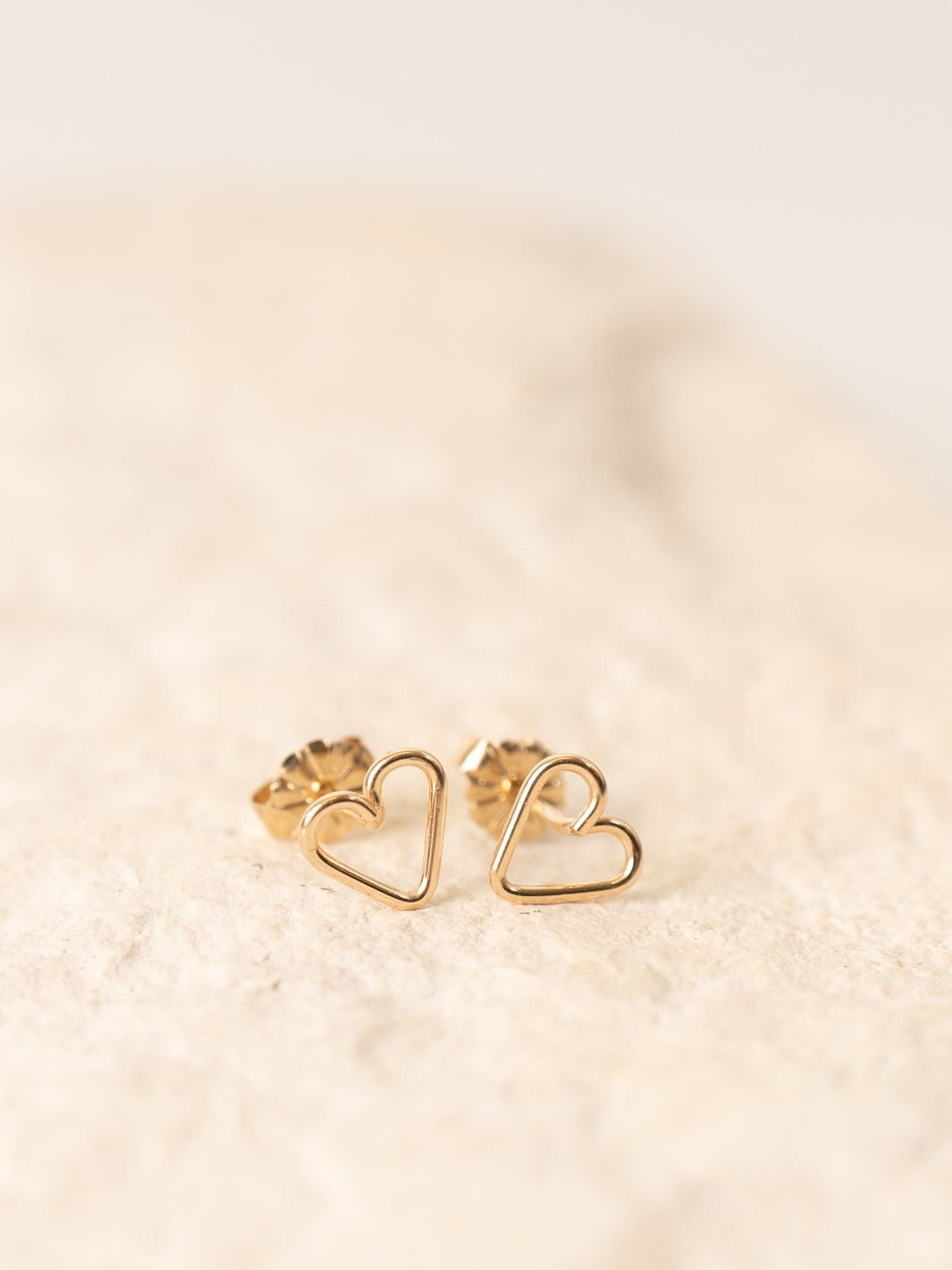 Gold Open Heart Studs - Heyday