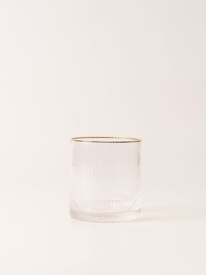 Gold Rimmed Rocks Glass - Heyday