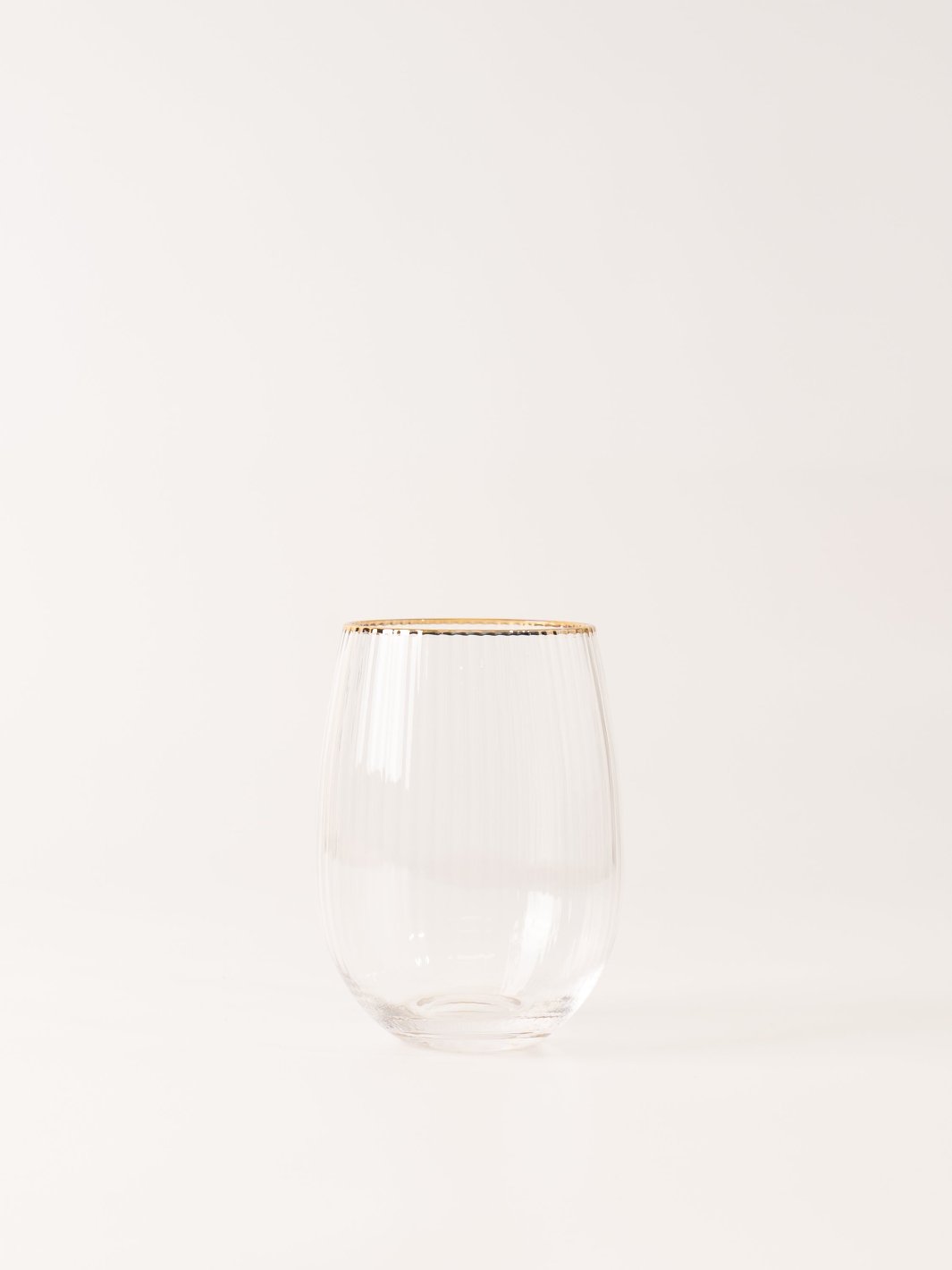 Gold Rimmed Stemless Glass - Heyday