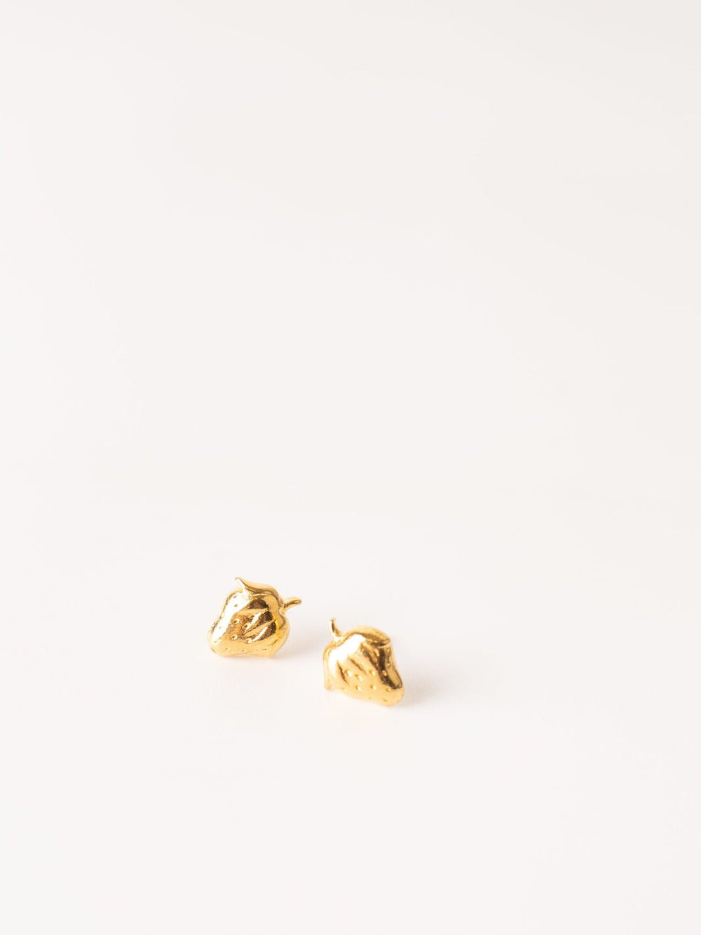 Gold Strawberry Stud Earrings - Heyday