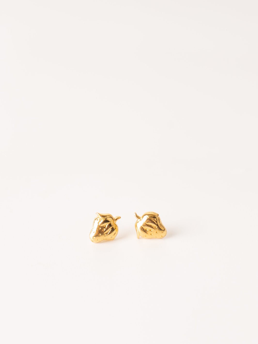 Gold Strawberry Stud Earrings - Heyday