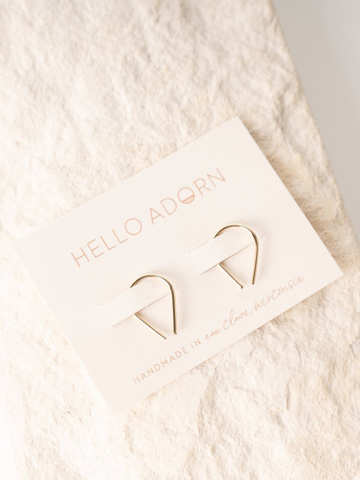 Gold Tiny Horseshoe Earrings - Heyday