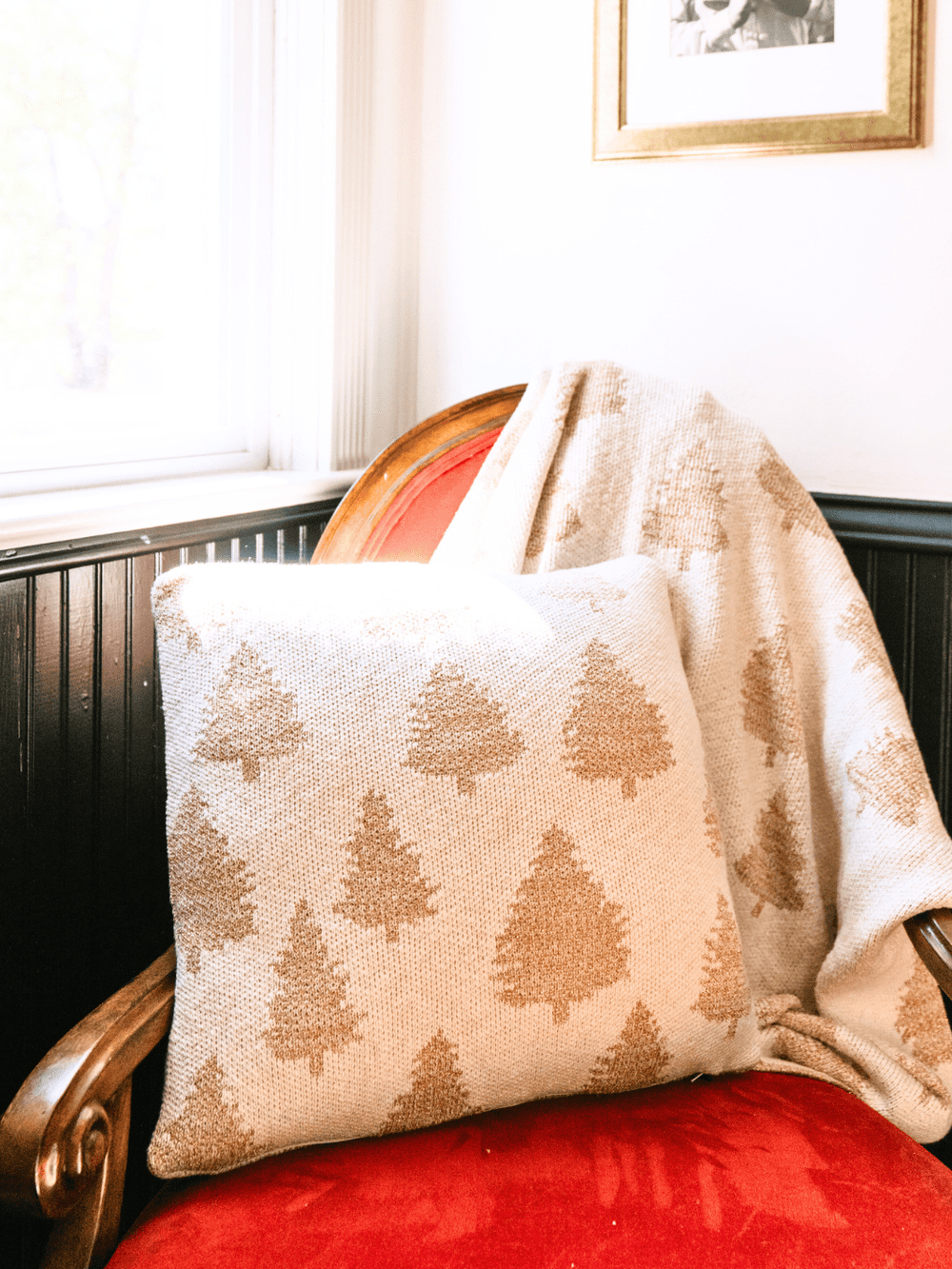 Golden Trees Throw Pillow - Heyday