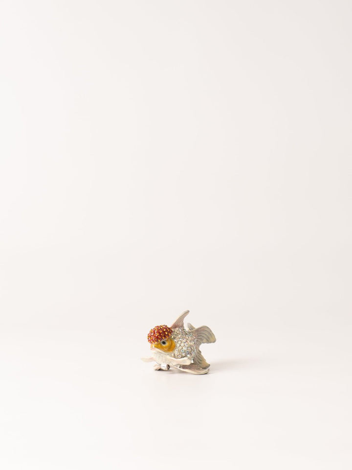 Goldfish Jeweled Metal Trinket Box - Heyday
