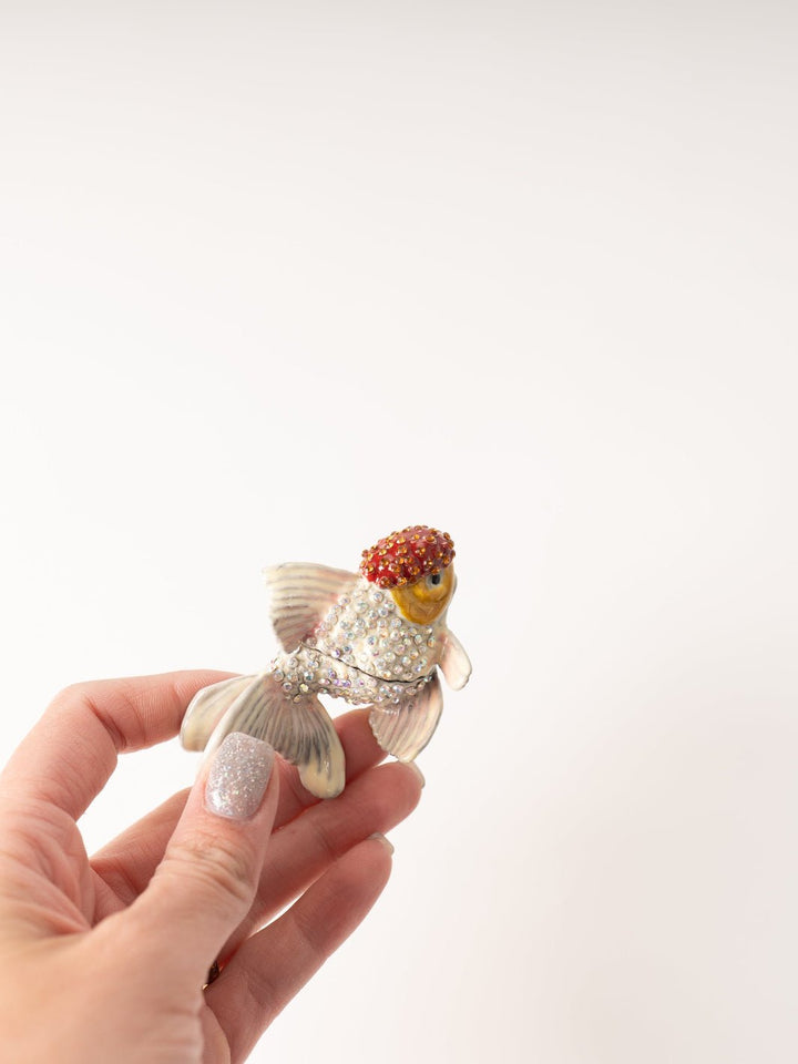 Goldfish Jeweled Metal Trinket Box - Heyday