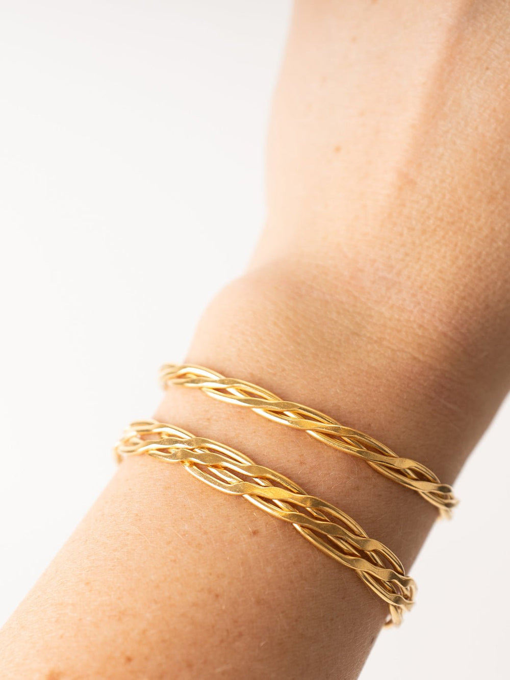 Grand Sinnet Braided Gold Cuff Bracelet - Heyday