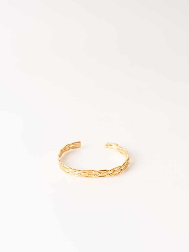 Grand Sinnet Braided Gold Cuff Bracelet - Heyday