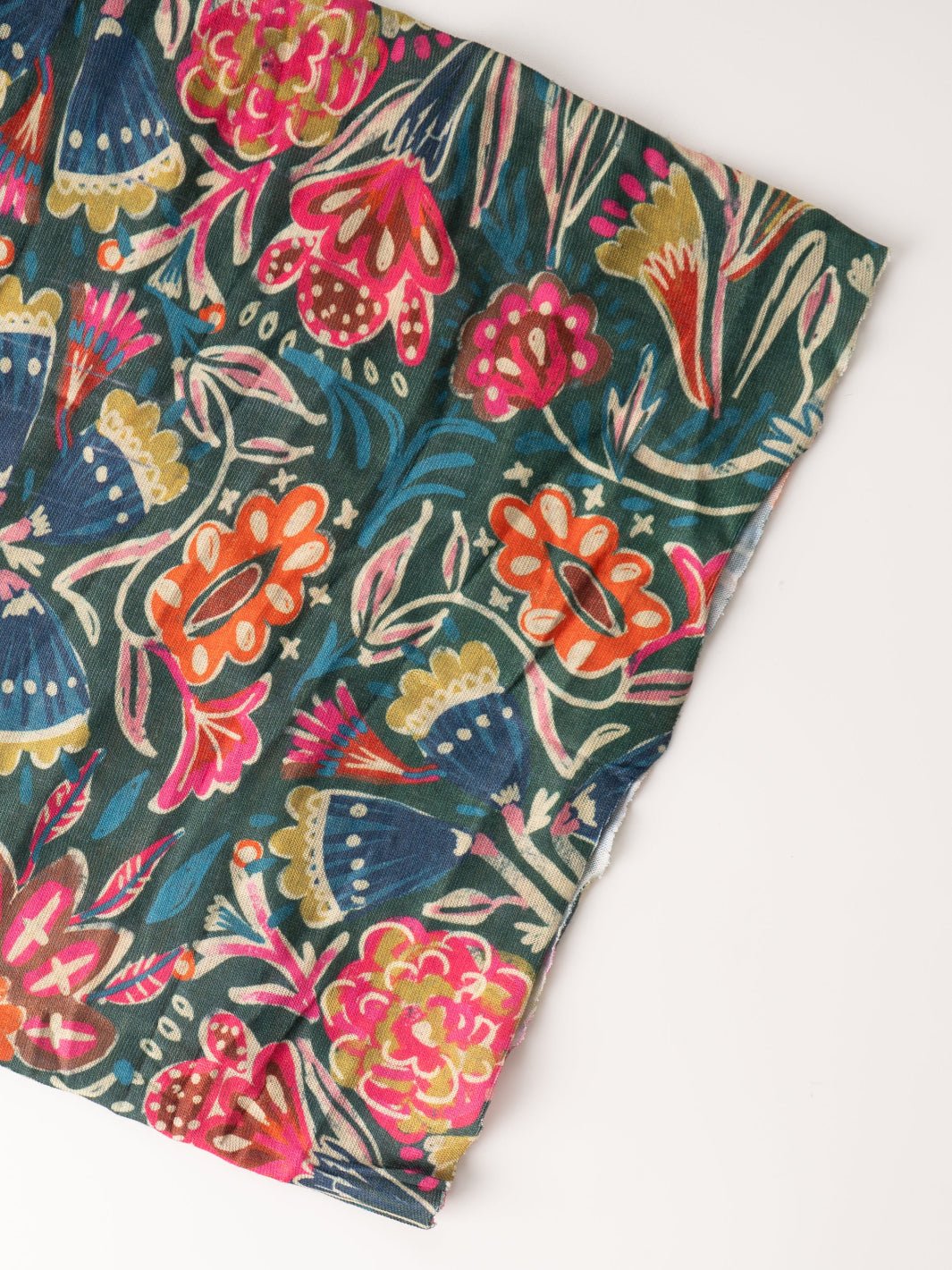 Green Painterly Vines Half Bandeau - Heyday