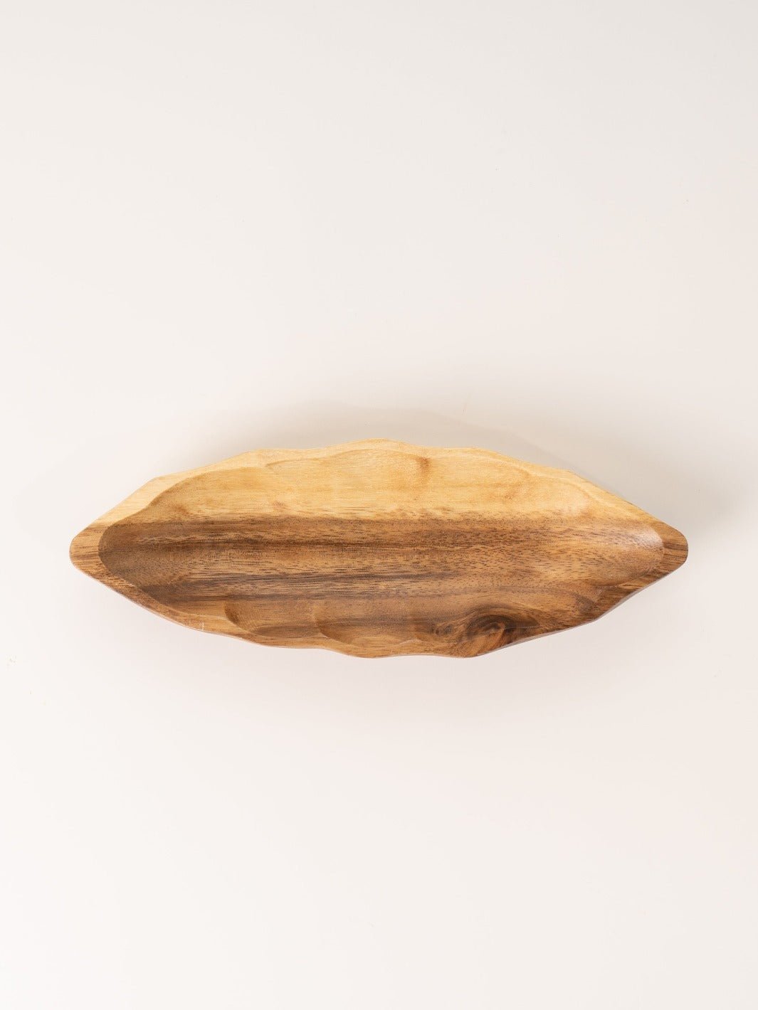 Hand - Carved Wood Leaf Shaped Dish - Heyday
