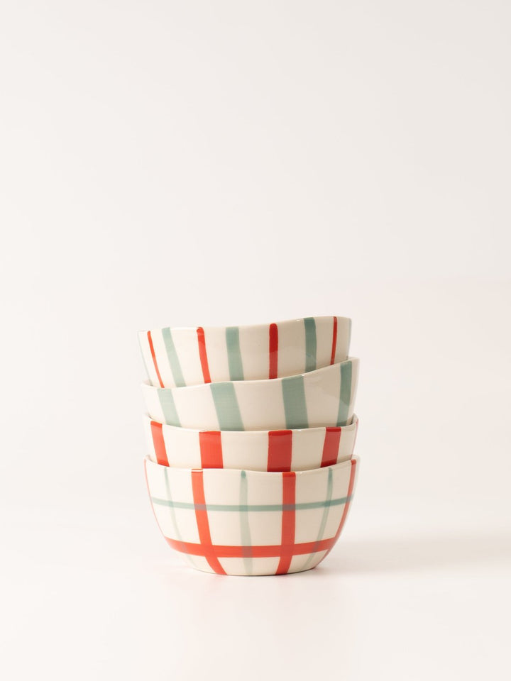 Hand - Painted Checkered Bowl - Heyday