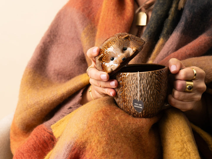 Hedgehog Mug With Lid - Heyday