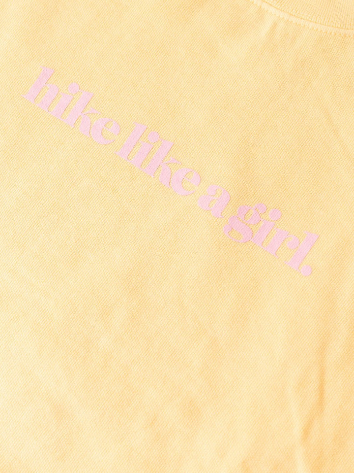 Hike Like a Girl™ Women's Butter Yellow Crewneck Sweatshirt - Heyday