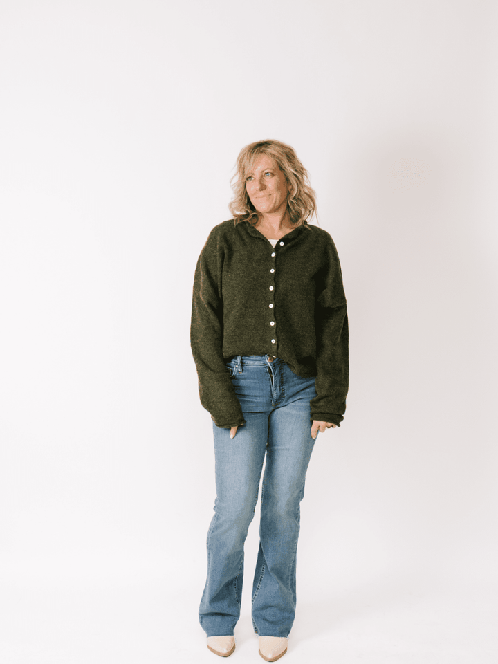 Hunter Green Piper Cardigan - Heyday
