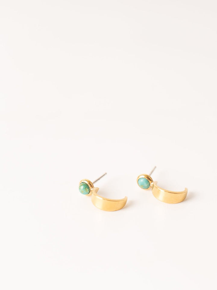Hyalite Hoop Turquoise Earrings - Heyday