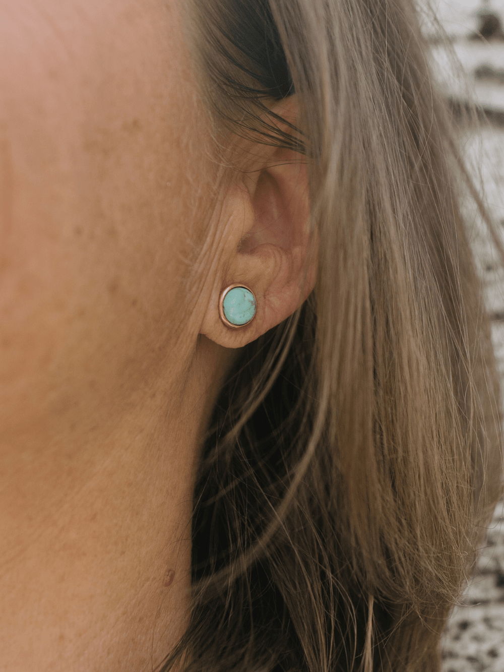 Hyalite Turquoise Stud Earrings - Heyday