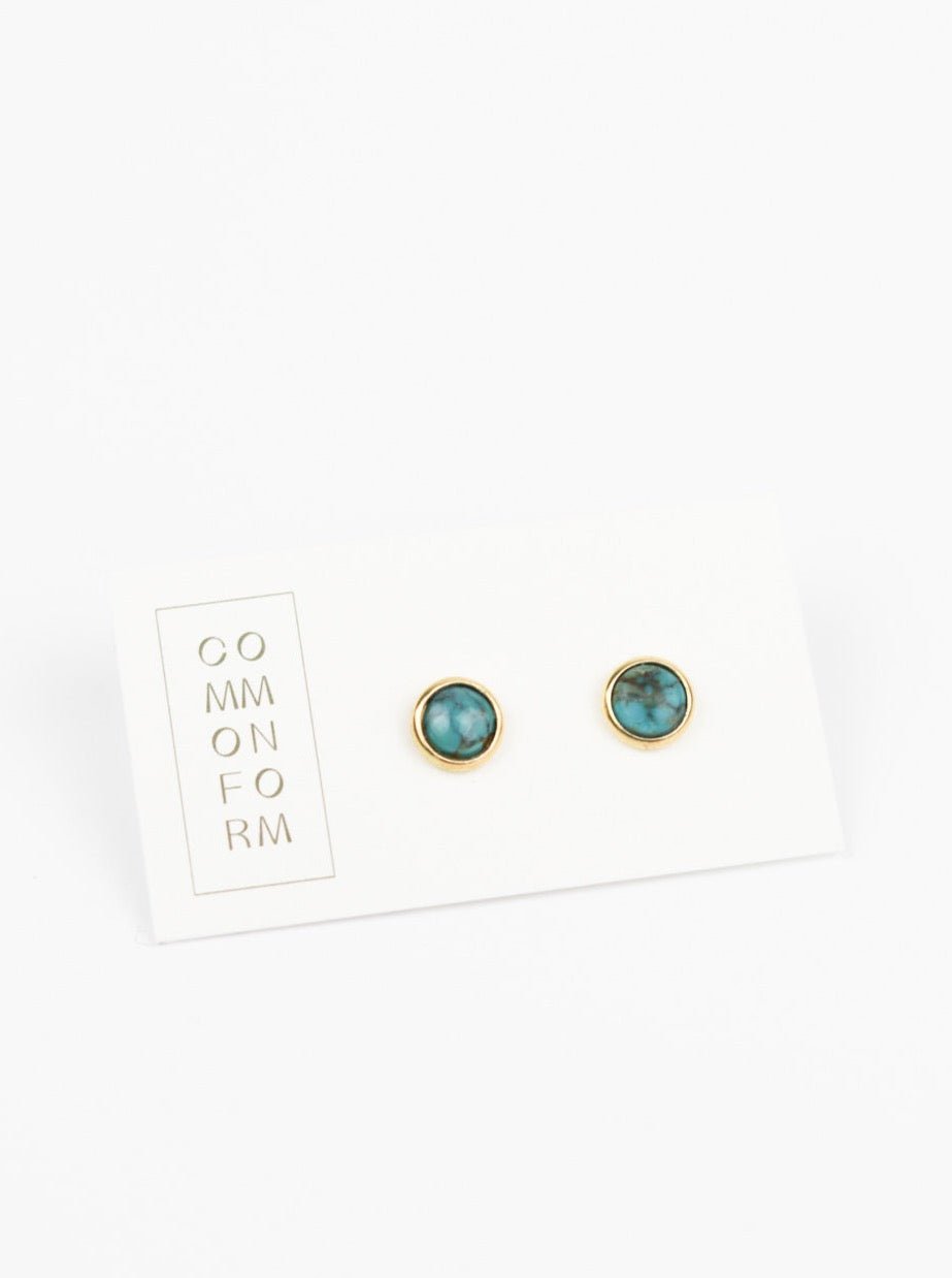 Hyalite Turquoise Stud Earrings - Heyday