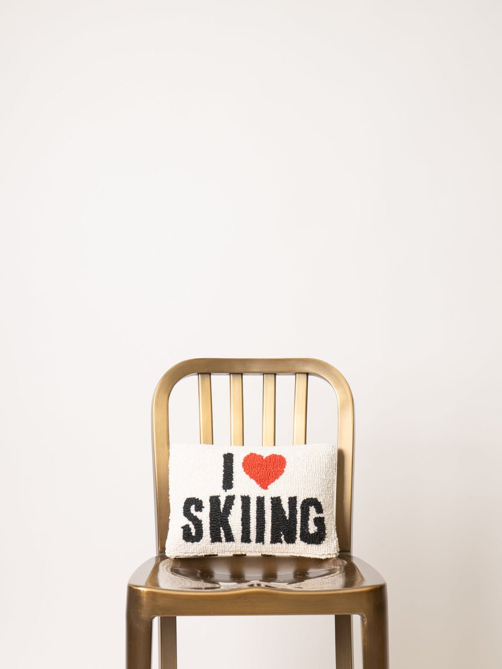 I Love Skiing Hook Pillow - Heyday