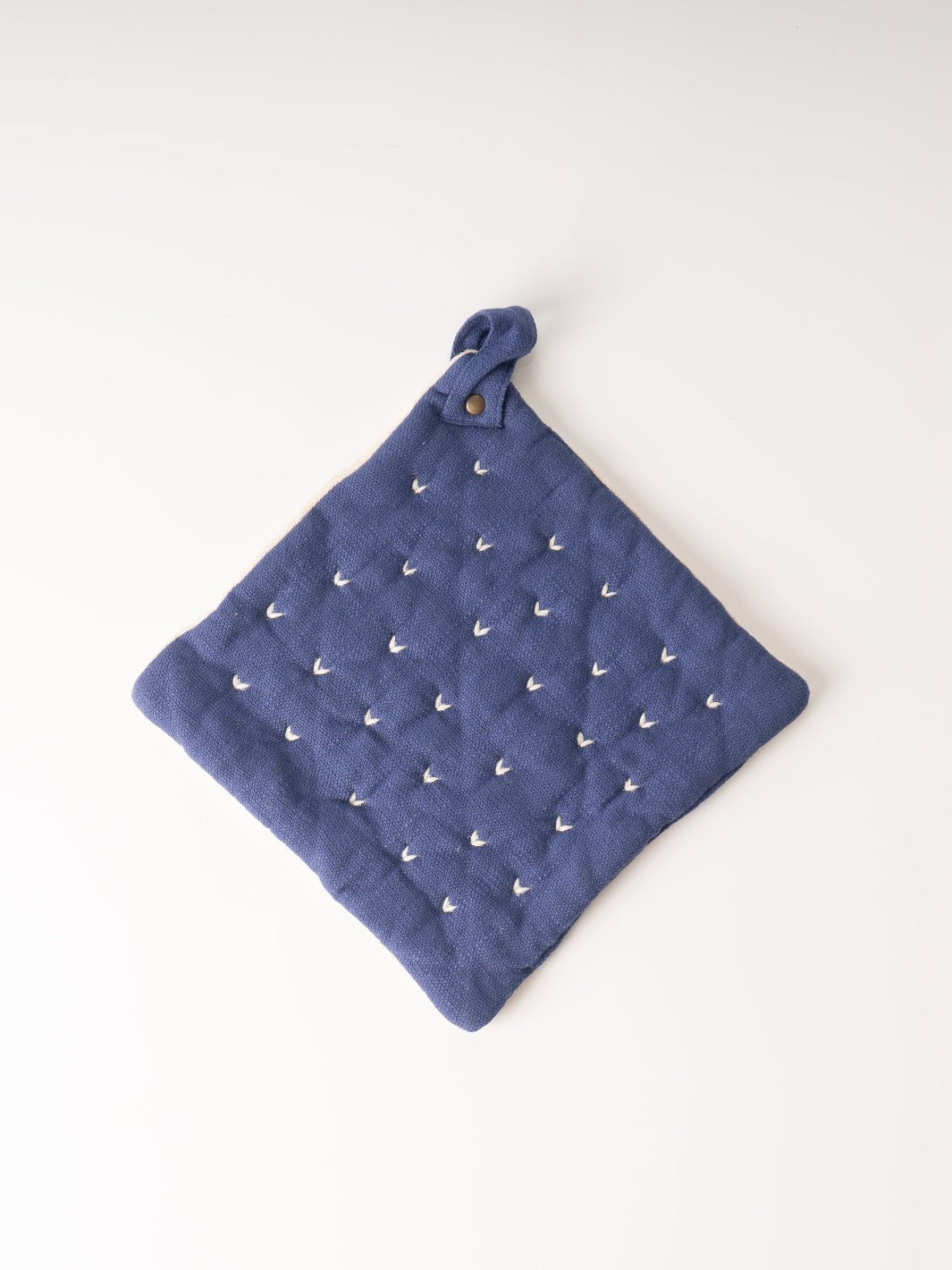 Indigo Embroidered Pot Holder - Heyday