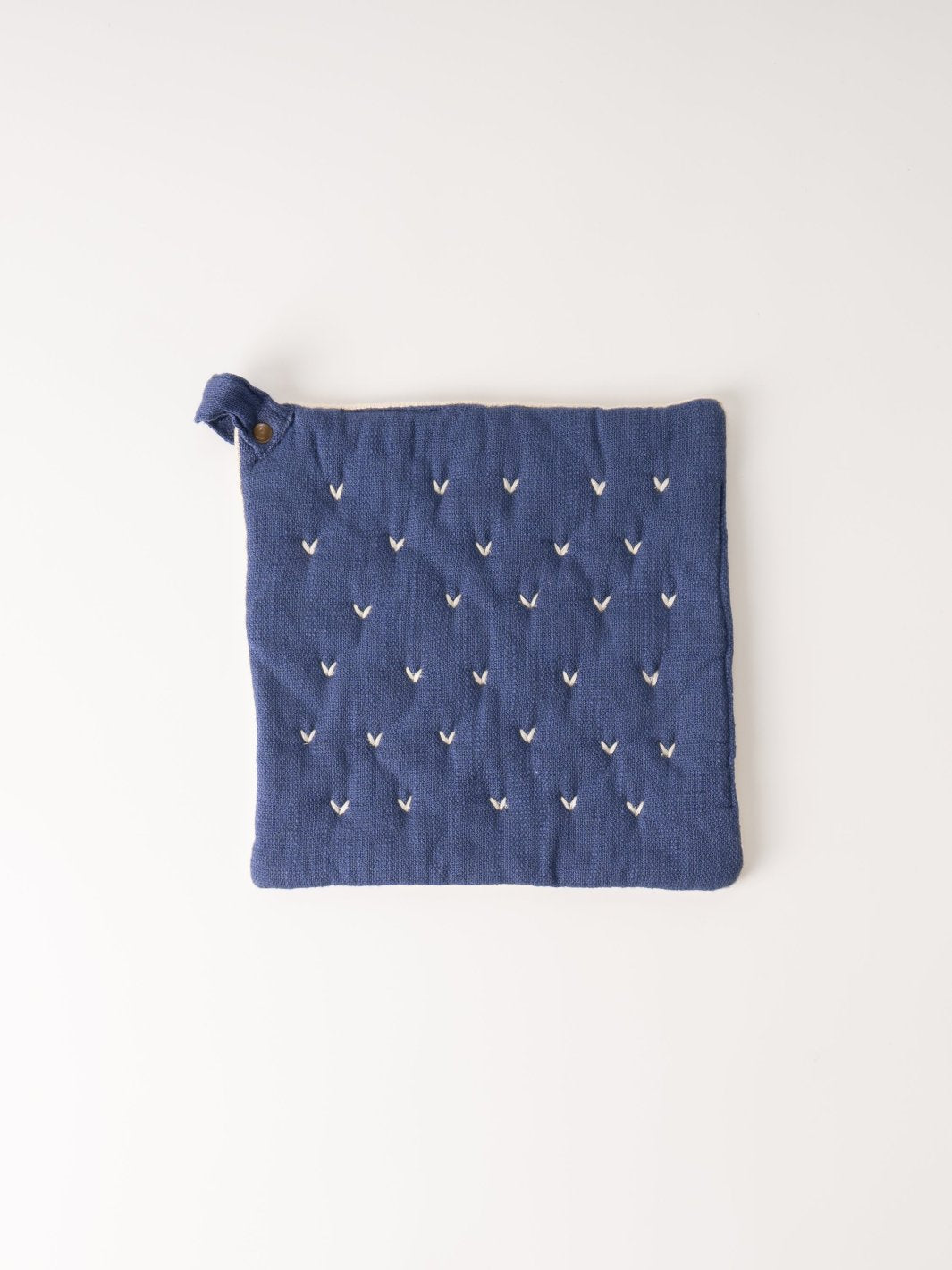 Indigo Embroidered Pot Holder - Heyday